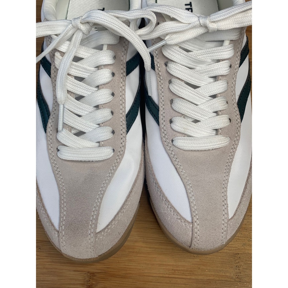 Tretorn Rawlins Vintage womens Sneakers White Tan Green‎ Retro Low Top Trainers - Picture 13 of 14
